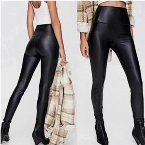 Wilfred Free, Black Faux Leather Leggings, Size XS